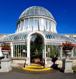 a panoramic image of The Palm House front door